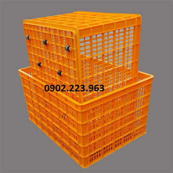 Thùng nhựa rỗng HS015-26 bánh xe